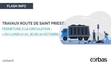 Travaux Route Saint Priest