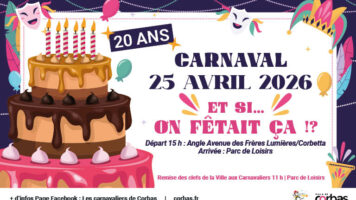 Visuel des 20 ans du Carnaval de Corbas