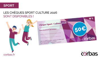Chèque sport culture 2026 - Ville de Corbas