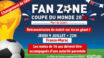 Fan zone coupe du monde de football 2026 - quart de final France-Maroc