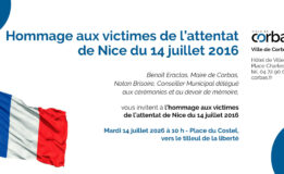 Commémoration 14 juillet, hommage attentat de nice
